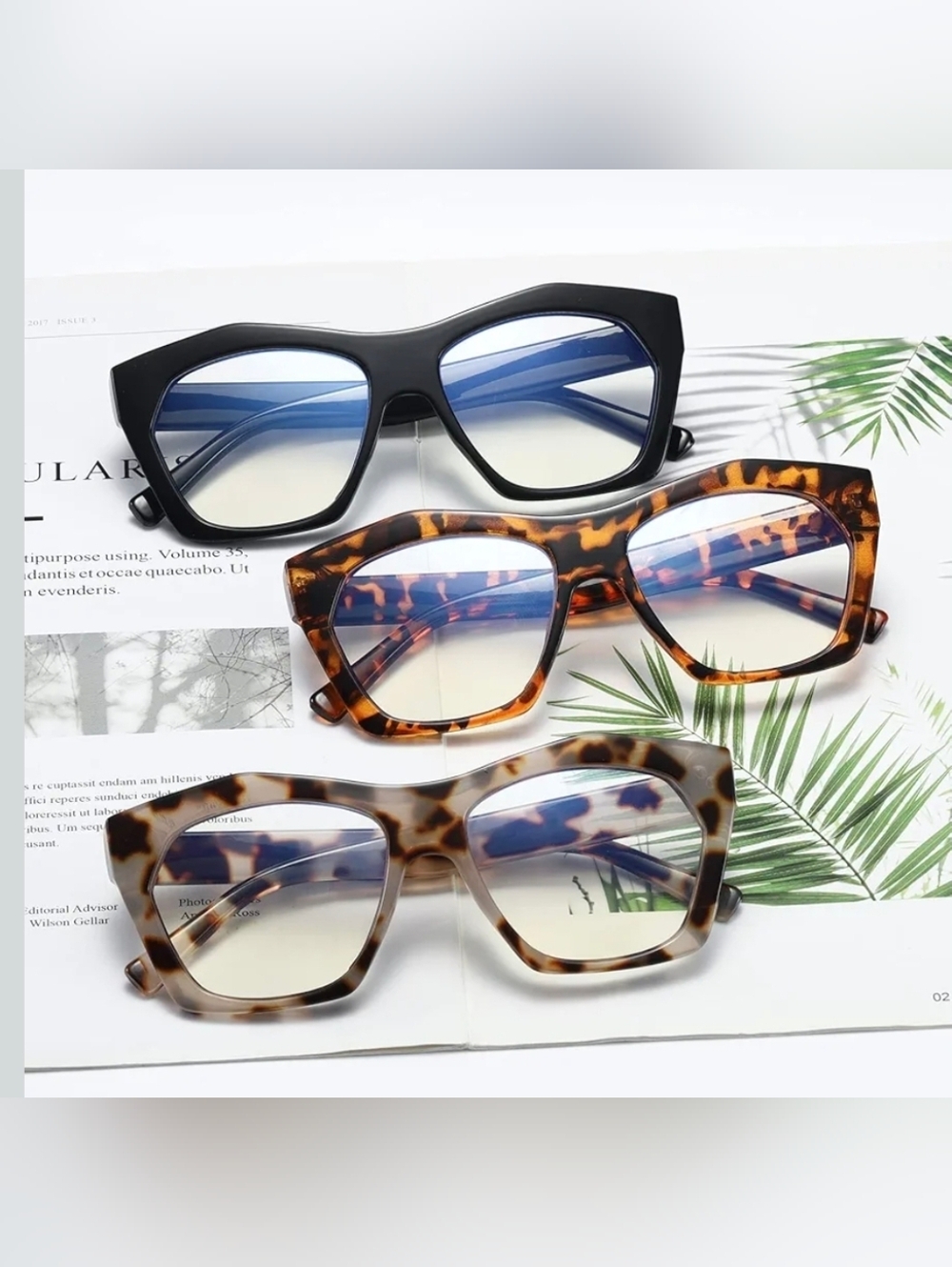 Viseng 3 Pack Oversized Reading Glasses + 1.00